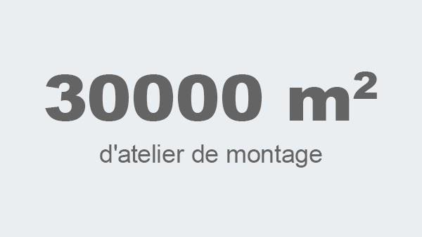 Un total de 30 000 m² d’espace d’assemblage